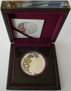 Fiji 2 x 1 Dollar 2013 Lunar Snake Yin & Yang 1 Oz Silver