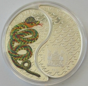 Fiji 2 x 1 Dollar 2013 Lunar Snake Yin & Yang 1 Oz...