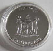 Fiji 2 Dollars 2013 Taku 1 Oz Silver
