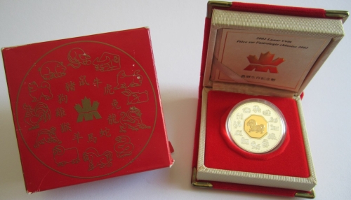 Canada 15 Dollars 2002 Lunar Horse 1 Oz Silver