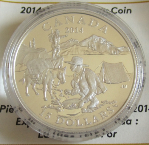 Kanada 15 Dollars 2014 Exploring Gold Rush
