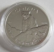 Canada 5 Dollars 2012 Wildlife Cougar / Puma 1 Oz Silver