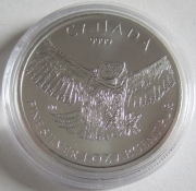 Kanada 5 Dollars 2015 Birds of Prey Virginia-Uhu