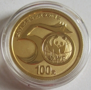 China 100 + 10 Yuan 2011 50 Years WWF 1/4 Oz Gold + 1 Oz...