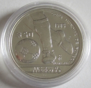 Mexico 50 Pesos 1985 Football World Cup Dribbling Silver BU