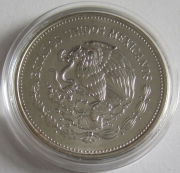 Mexico 100 Pesos 1985 Football World Cup Aztec Silver BU