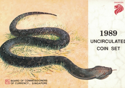 Singapore Coin Set 1989 Lunar Snake