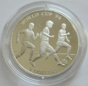 Cook Islands 5 Dollars 1991 Football World Cup in the USA Silver