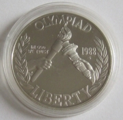 USA 1 Dollar 1988 Olympics Seoul Torch Silver Proof