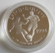 USA 1 Dollar 1994 Football World Cup Tackling Silver Proof