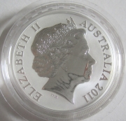 Australia 1 Dollar 2011 Kangaroo 1 Oz Silver