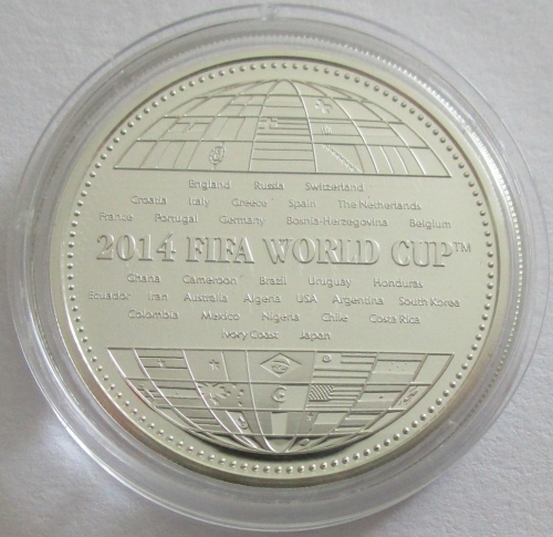 Armenia 100 Dram 2014 Football World Cup in Brazil Silver