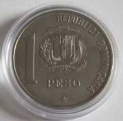 Dominikanische Republik 1 Peso 1988 500 Jahre Amerika Schiffe BU