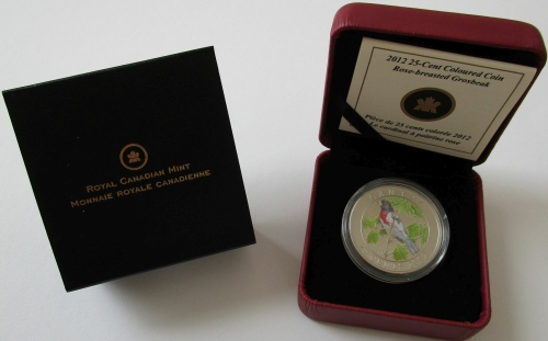 Canada 25 Cents 2012 Birds Rose-Breasted Grosbeak