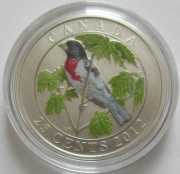 Canada 25 Cents 2012 Birds Rose-Breasted Grosbeak