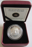 Canada 25 Dollars 2013 Grandmother Moon Mask Silver