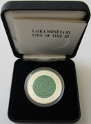 Latvia 1 Lats 2010 Coin of Time Silver Niobium