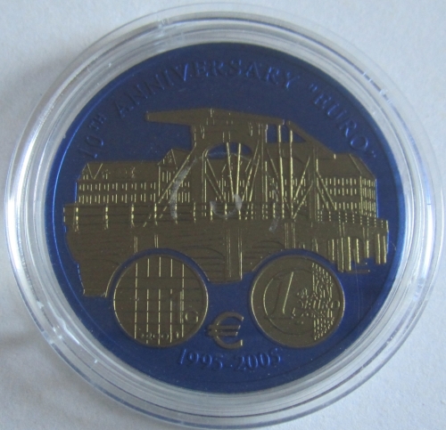 Liberia 5 Dollars 2005 10 Jahre Euro Niederlande