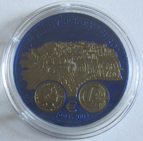 Liberia 5 Dollars 2005 10 Jahre Euro Monaco