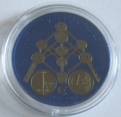 Liberia 5 Dollars 2005 10 Years Euro Belgium Niobium