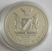 Namibia 10 Dollars 1995 5 Years of Independence Silver
