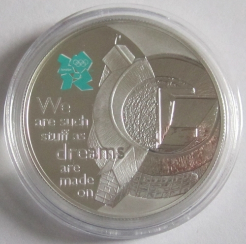 United Kingdom 5 Pounds 2009 Olympics London Globe Theatre Silver