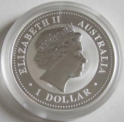 Australia 1 Dollar 2004 Lunar I Monkey 1 Oz Silver