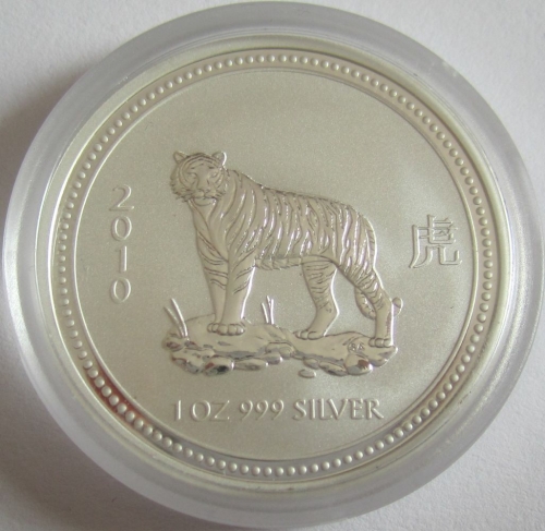 Australia 1 Dollar 2007 Lunar I Tiger 1 Oz Silver