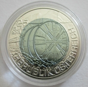 Austria 25 Euro 2013 Tunnel Construction Silver Niobium