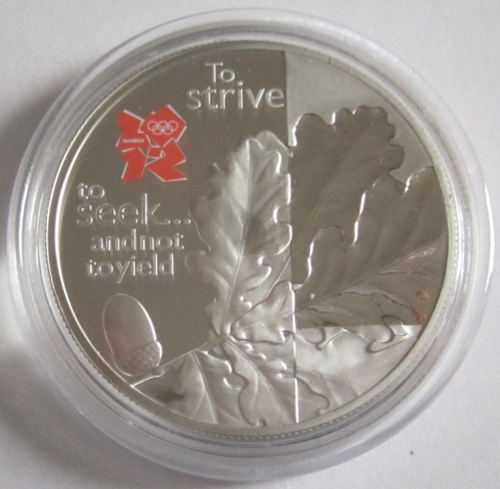 United Kingdom 5 Pounds 2010 Olympics London Great British Oak Silver