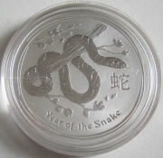 Australia 1 Dollar 2013 Lunar II Snake 1 Oz Silver