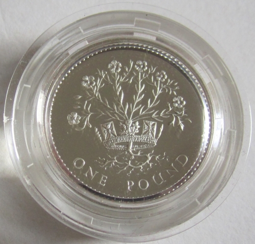 United Kingdom 1 Pound 1986 Northern Ireland Flax Plant Silver Proof