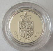 United Kingdom 1 Pound 1988 Crowned Royal Shield Silver Proof