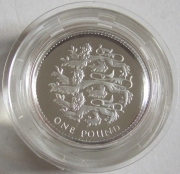 United Kingdom 1 Pound 1997 England Three Lions Silver Proof