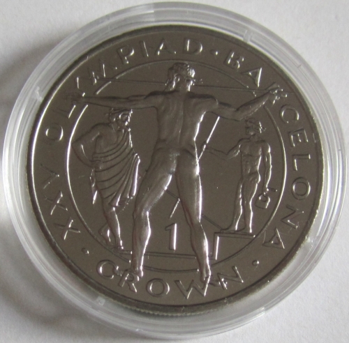 Gibraltar 1 Crown 1991 Olympics Barcelona Javelin Throw