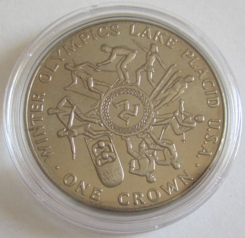 Isle of Man 1 Crown 1980 Olympics Lake Placid