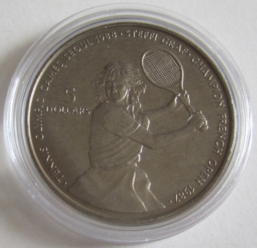 Niue 5 Dollars 1987 Olympics Seoul Steffi Graf