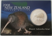 New Zealand 1 Dollar 2008 Kiwi 1 Oz Silver