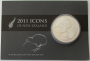 New Zealand 1 Dollar 2011 Kiwi 1 Oz Silver