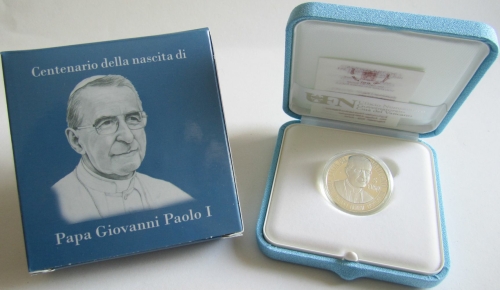 Vatican 5 Euro 2012 Pope John Paul I Silver