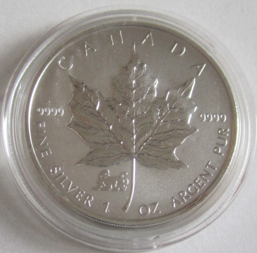 Kanada 5 Dollars 1998 Maple Leaf Lunar Tiger Privy