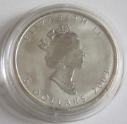 Canada 5 Dollars 2003 Maple Leaf Lunar Goat Privy 1 Oz...