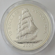 Liberia 10 Dollars 2003 Ships Gorch Fock Silver