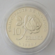 Monaco 10 Francs 1982 Grace Kelly Silver Essai