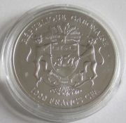 Gabon 1000 Francs 2012 Springbok 1 Oz Silver