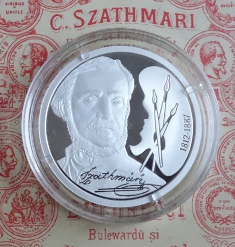 Romania 10 Lei 2012 Carol Szathmari 1 Oz Silver