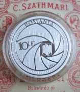 Romania 10 Lei 2012 Carol Szathmari 1 Oz Silver