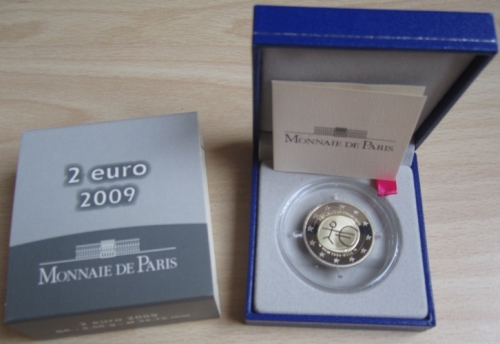 France 2 Euro 2009 10 Years EMU Proof