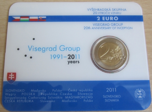 Slovakia 2 Euro 2011 20 Years Visegrád Group BU