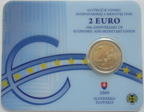 Slovakia 2 Euro 2009 10 Years EMU BU